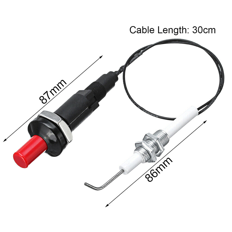 Commercial Kitchen Warmer - Tombol tekan Piezo Ignitor dengan kabel