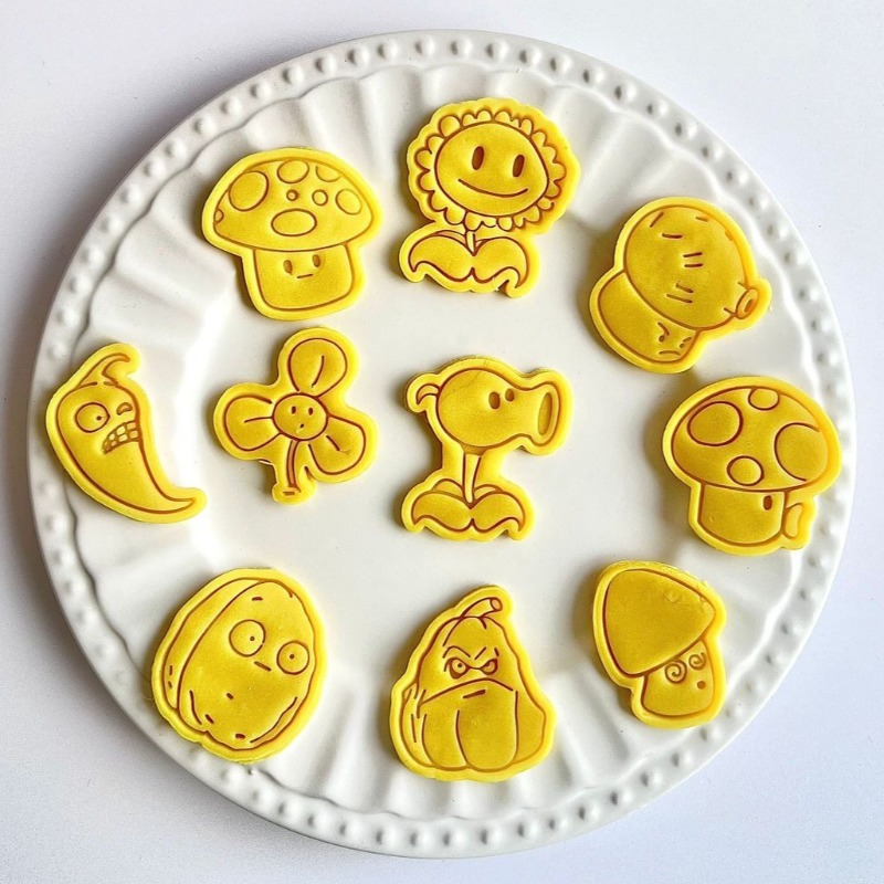 Commercial Kitchen Items - Cetakan Biskuit Kartun Plants Vs. Zombies