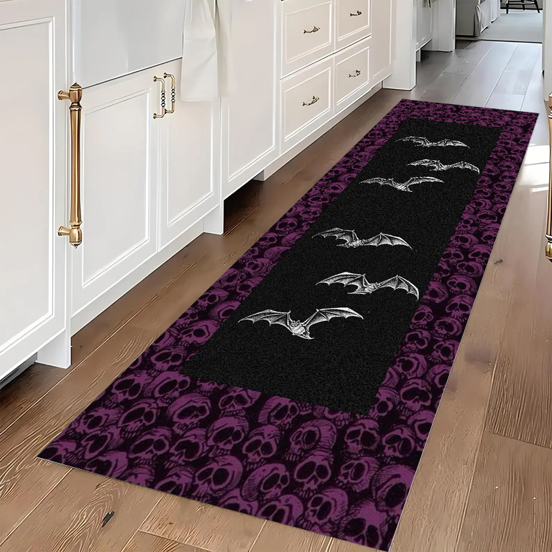 Commercial Kitchen Non Slip Flooring - Karpet Area Rug Tengkorak & Kelelawar