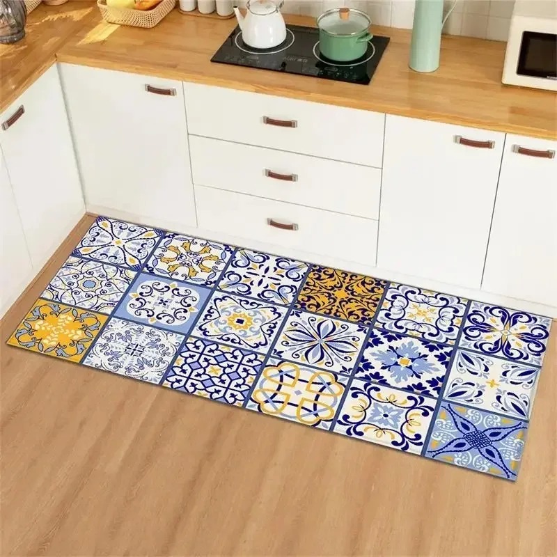 Commercial Kitchen Tile - Karpet Panjang Dapur Gaya Mediterania Motif