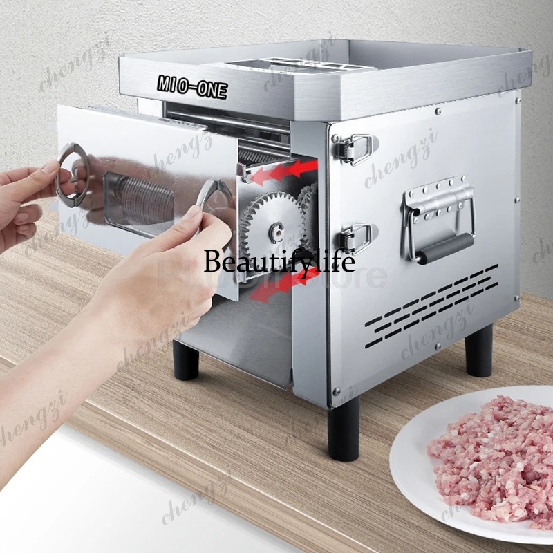 Meat Slicer Machine - Alat Pengiris Daging Elektrik Komersial/Rumah Tangga,