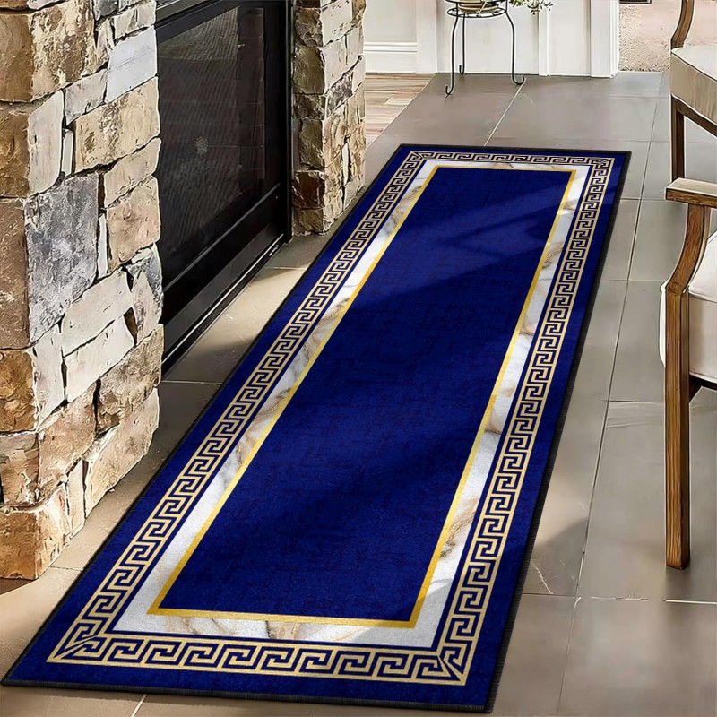 Karpet Seni Abstrak Biru Kunin - Commercial Kitchen Non Slip Flooring ulasan dan harga