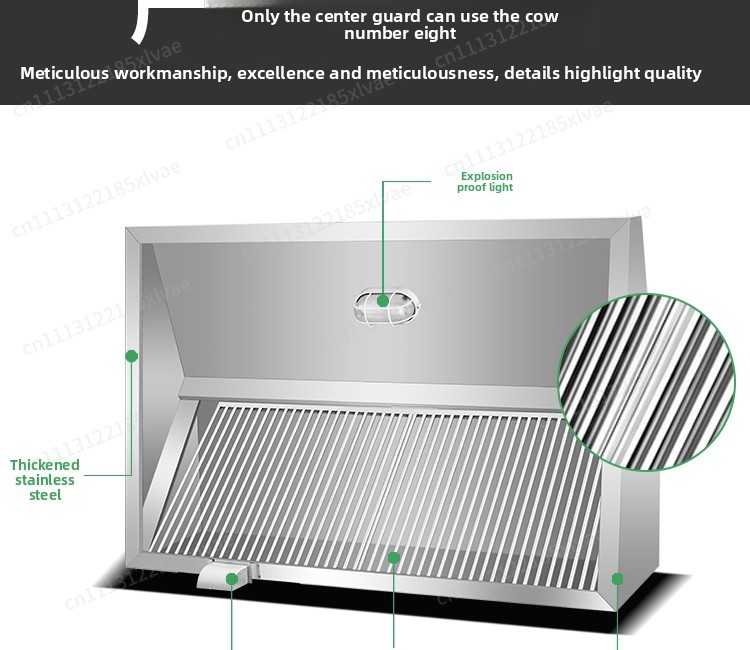 Penghisap Asap Stainless Steel - Commercial Kitchen Hoods ulasan dan harga