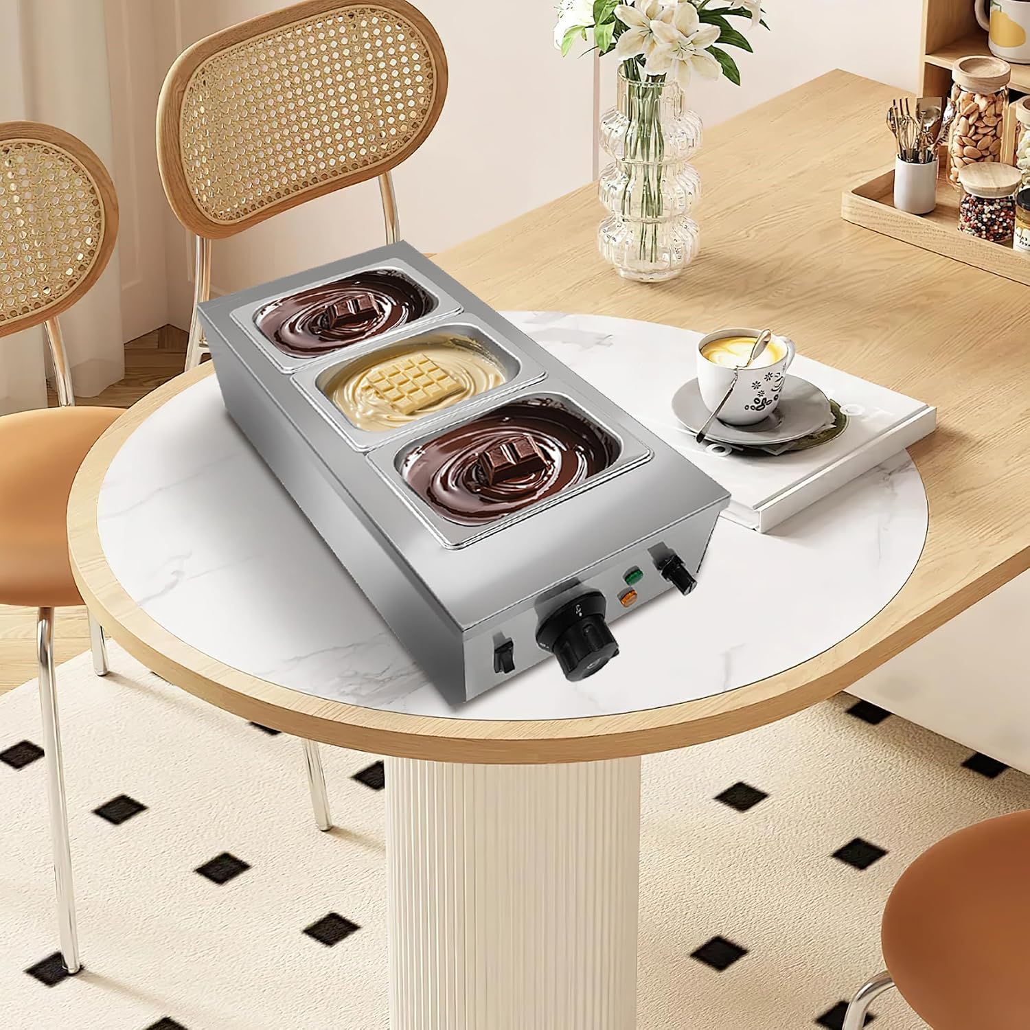 TWISTER.CK 1200W Chocolate Mel - Commercial Kitchen Warmer ulasan dan harga