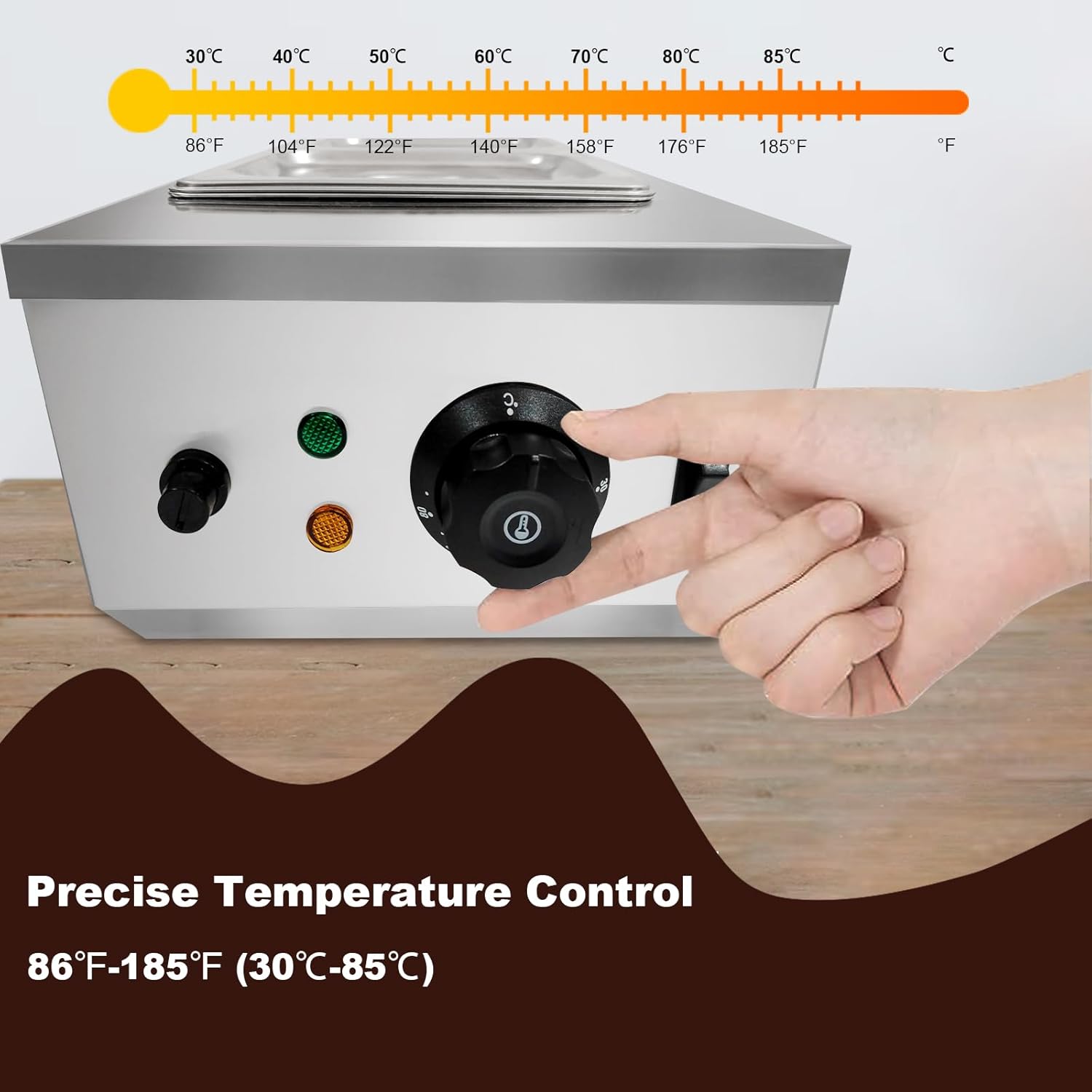TWISTER.CK 1200W Chocolate Mel - Commercial Kitchen Warmer ulasan dan harga