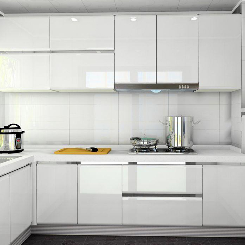 Stiker Dinding Kabinet Putih M - Commercial Kitchen Tiles ulasan dan harga